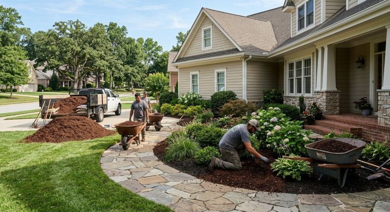 Pine Bark Mulch Installation in Ventura County, CA