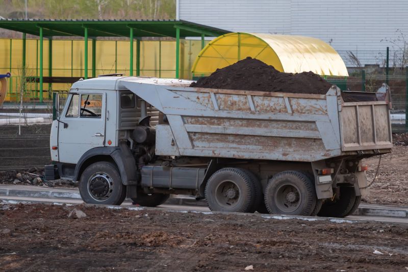 Loading Soil onto Trucks